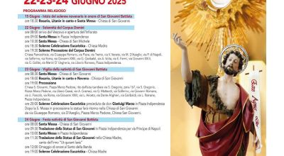 Solenni festeggiamenti San Giovanni Battista