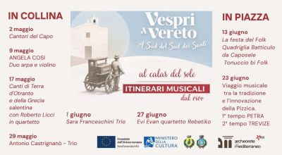 VESPRI A VERETO -  Itinerari Musicali dal vivo  A Sud del Sud dei Santi