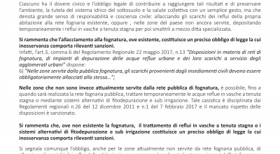 ALLACCIAMENTI D’UTENZA ALLA RETE URBANA DI FOGNATURA NERA (DIRETTIVA 91...