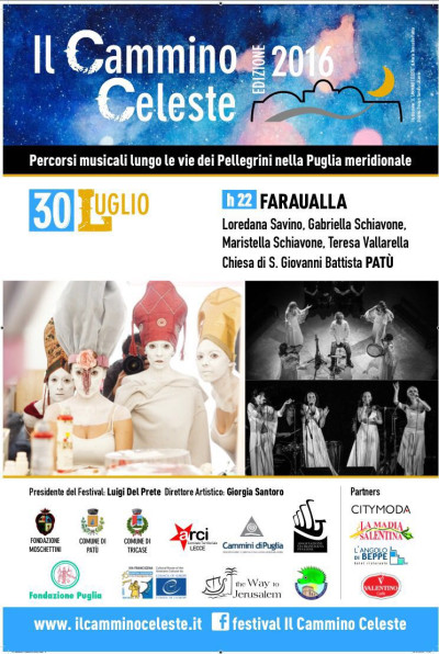 IL CAMMINO CELESTE - EDIZIONE 2016. Percorsi musicali lungo le vie dei Pelleg...