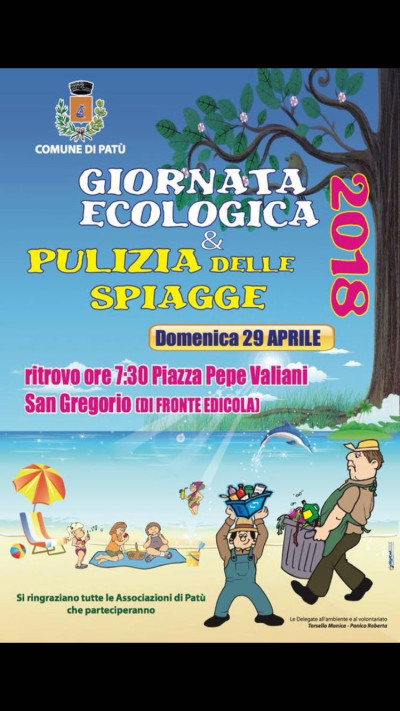 GIORNATA ECOLOGICA 2018 E PULIZIA DELLE SPIAGGE - DOMENICA 29 APRILE 