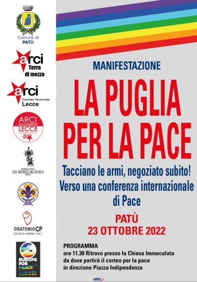 MANIFESTAZIONE LA PUGLIA PER LA PACE