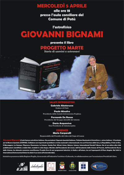 Presentazione del libro PROGETTO MARTE di Giovanni Bignami