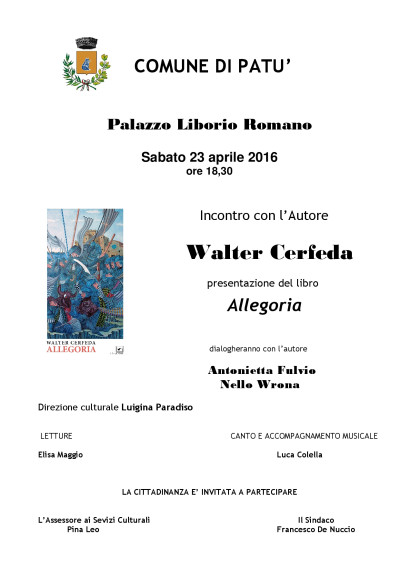Presentazione del libro ALLEGORIA di Walter Cerfeda