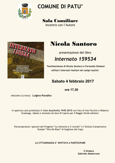 Presentazione del libro Internato 159534 di Nicola Santoro