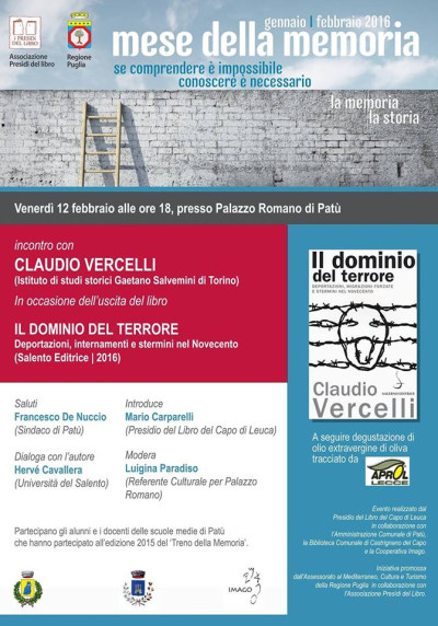 Presentazione del libro Il dominio del terrore di Claudio Vercelli