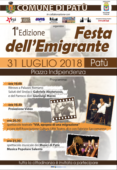 1° EDIZIONE DELLA FESTA DELL'EMIGRANTE