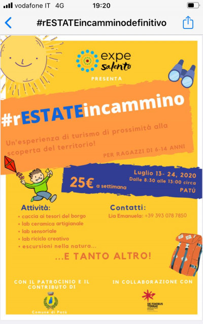 #rESTATEincammino. Campus estivo