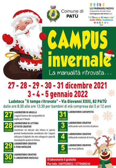 CAMPUS INVERNALE “La manualità ritrovata”