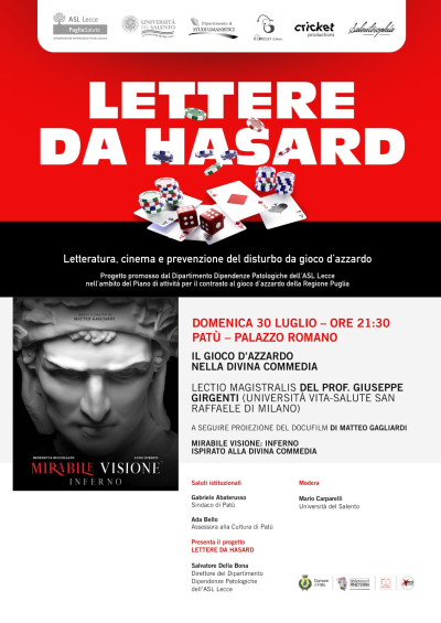 LETTERE DA HASARD. Letteratura, cinema e proiezione del disturbo da gioco d'a...