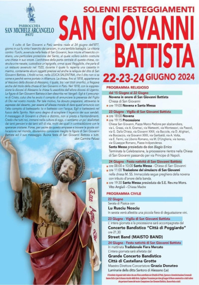 Solenni festeggiamenti San Giovanni Battista