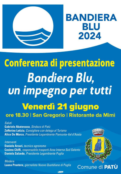 Bandiera Blu, un impegno per tutti - conferenza di presentazione