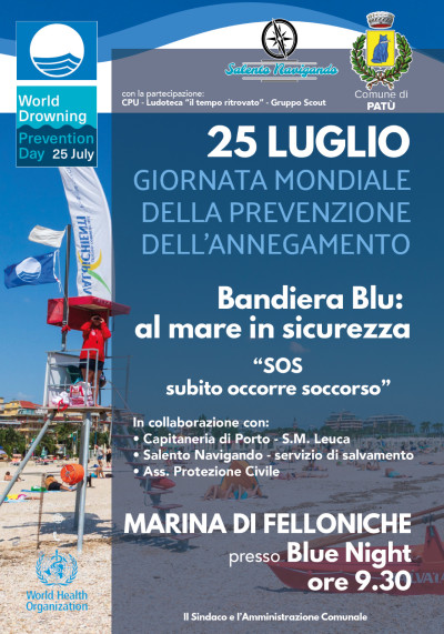 25 LUGLIO - GIORNATA MONDIALE DELLA PREVENZIONE DELL'ANNEGAMENTO
