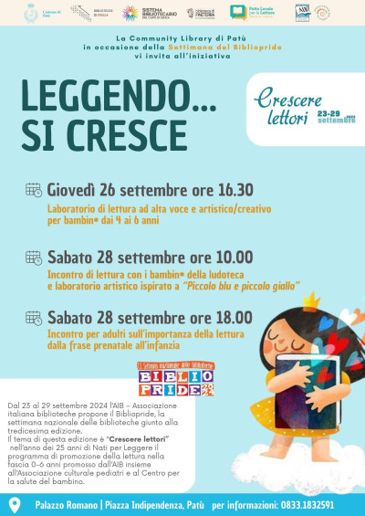LEGGENDO ... SI CRESCE - Bibliopride 2024