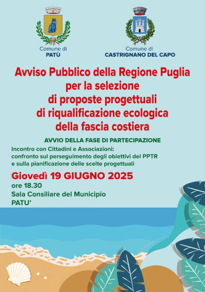 AVVISO PUBBLICO DELLA REGIONE PUGLIA PER LA SELEZIONE DI PROPOSTE PROGETTUALI...