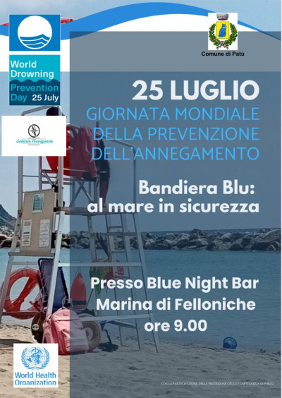 25 LUGLIO - GIORNATA MONDIALE DELLA PREVENZIONE DELL'ANNEGAMENTO