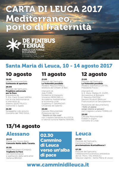 CARTA DI LEUCA 2017 - Mediterraneo, porto di fraternità