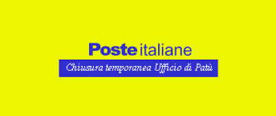 Chiusura temporanea Ufficio Postale di Patù