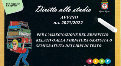 Avviso per il contributo Libri di Testo a.s. 2021/2022