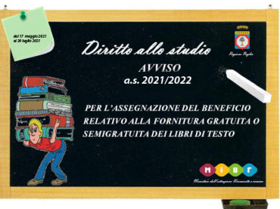 Avviso per il contributo Libri di Testo a.s. 2021/2022